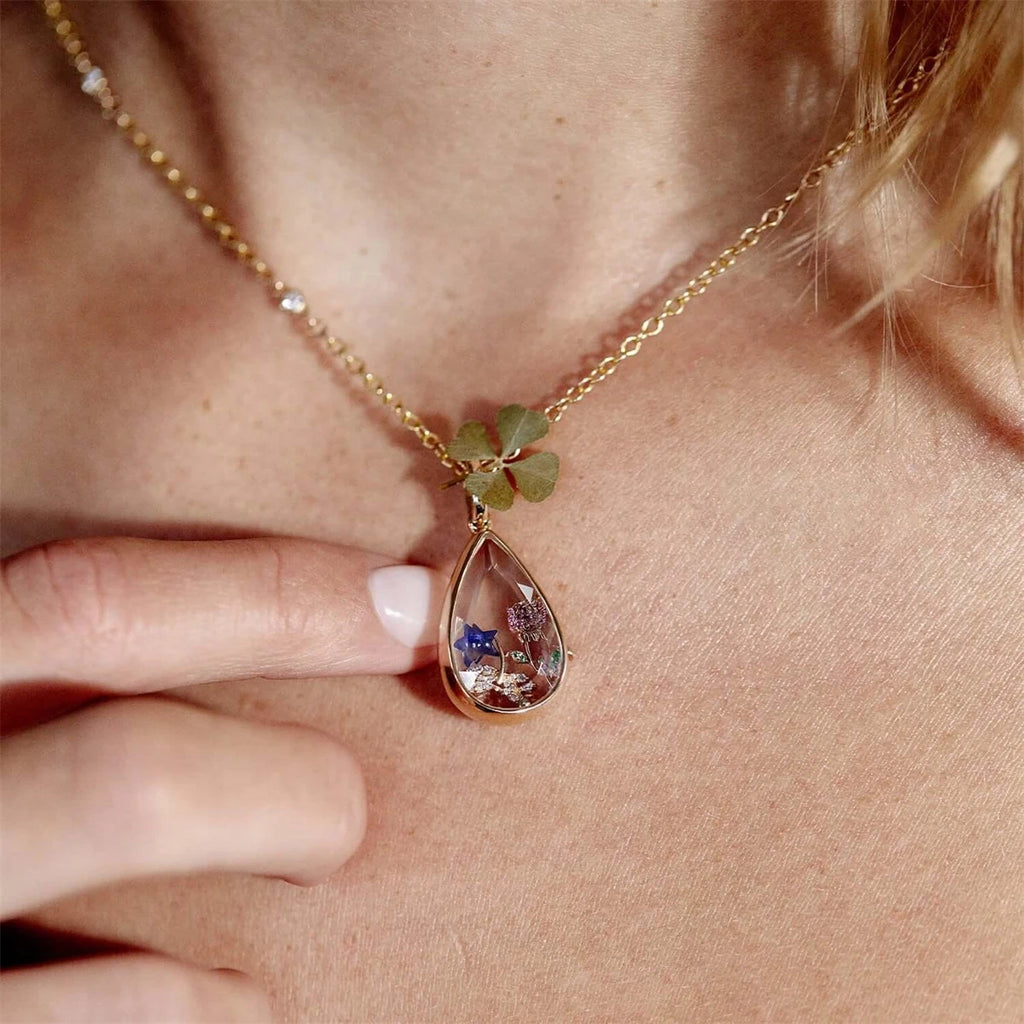 Pendentif Cœur Océan Ajustable – Collier Femme Élégant