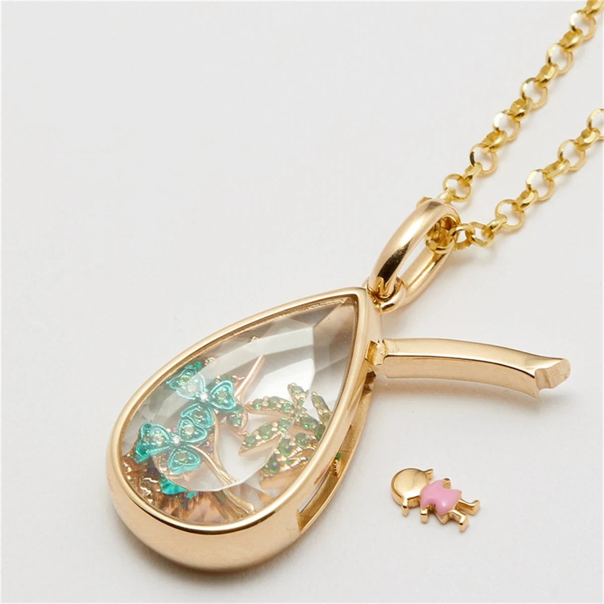 Pendentif Cœur Océan Ajustable – Collier Femme Élégant
