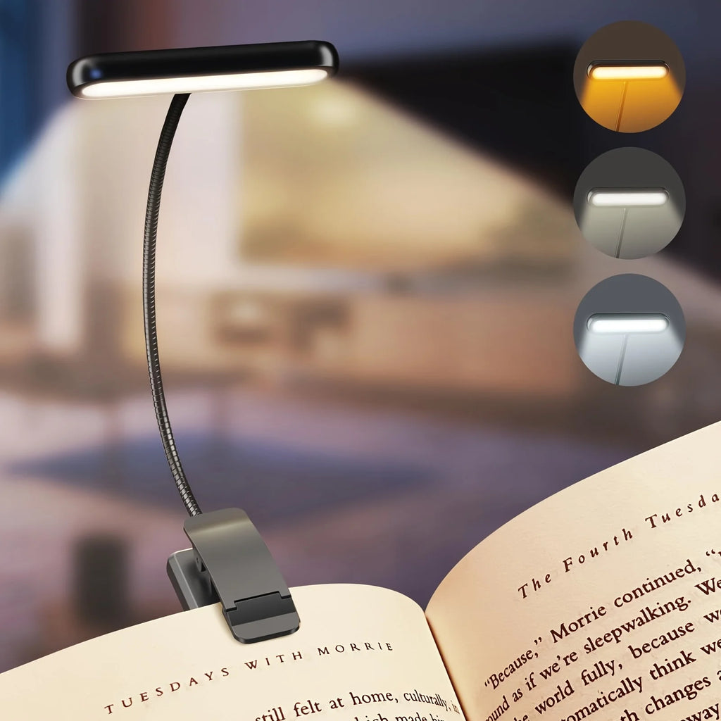 Lampe de Lecture LED à Pince Rechargeable USB