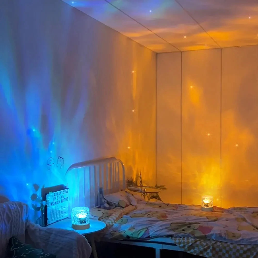 Lampe Projecteur LED Effet Vagues d'Eau - 16 Couleurs avec Télécommande