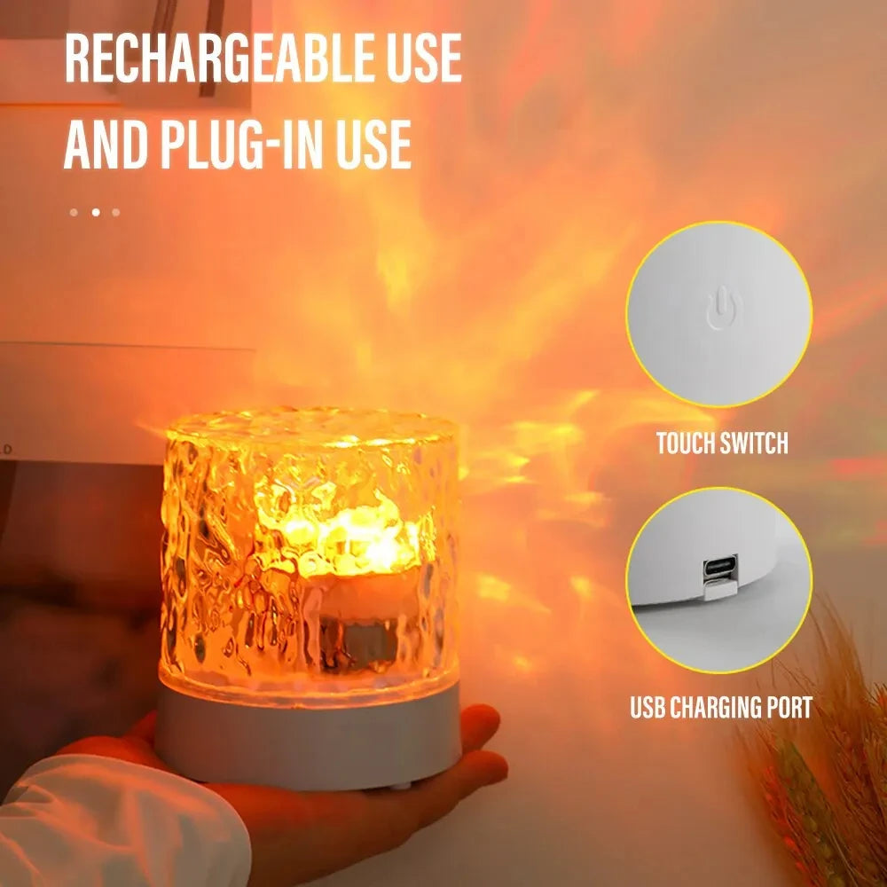 Lampe Projecteur LED Effet Vagues d'Eau - 16 Couleurs avec Télécommande