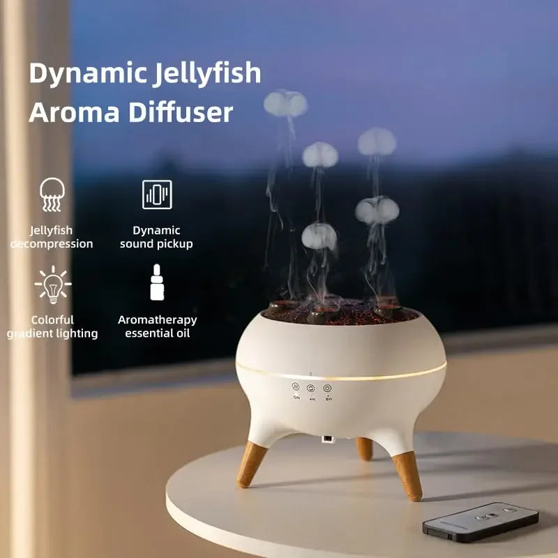 Humidificateur d'Air Méduse Dynamique – Veilleuse LED Déco