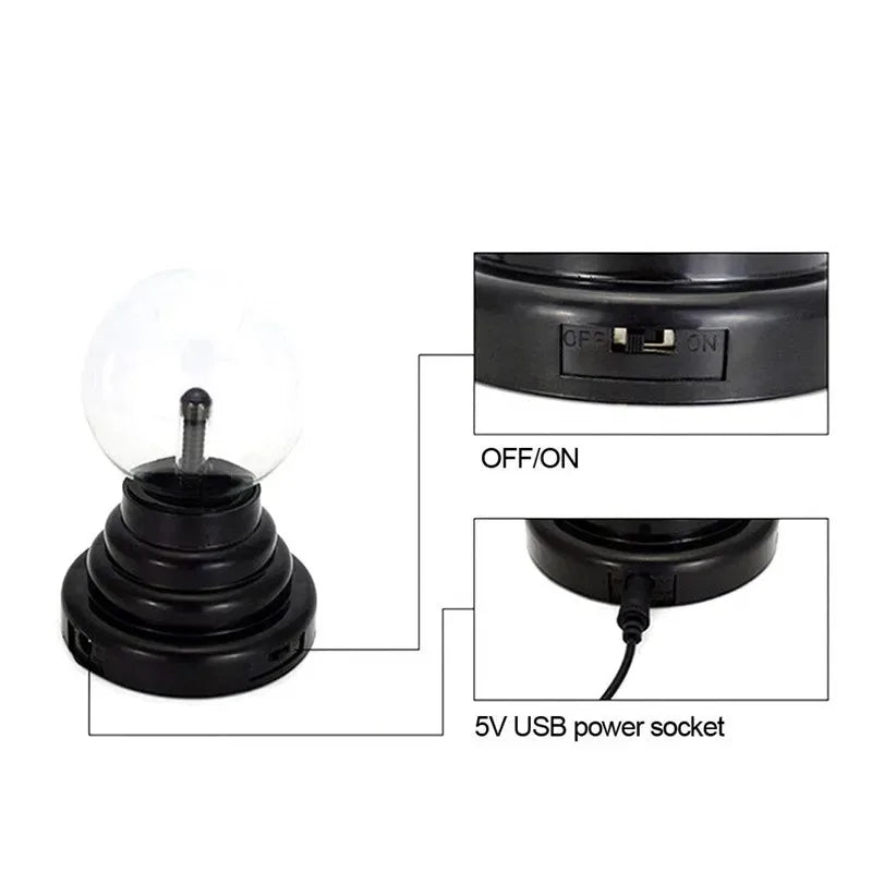 Boule Plasma Magique LED Tactile - Lampe Scientifique Décorative