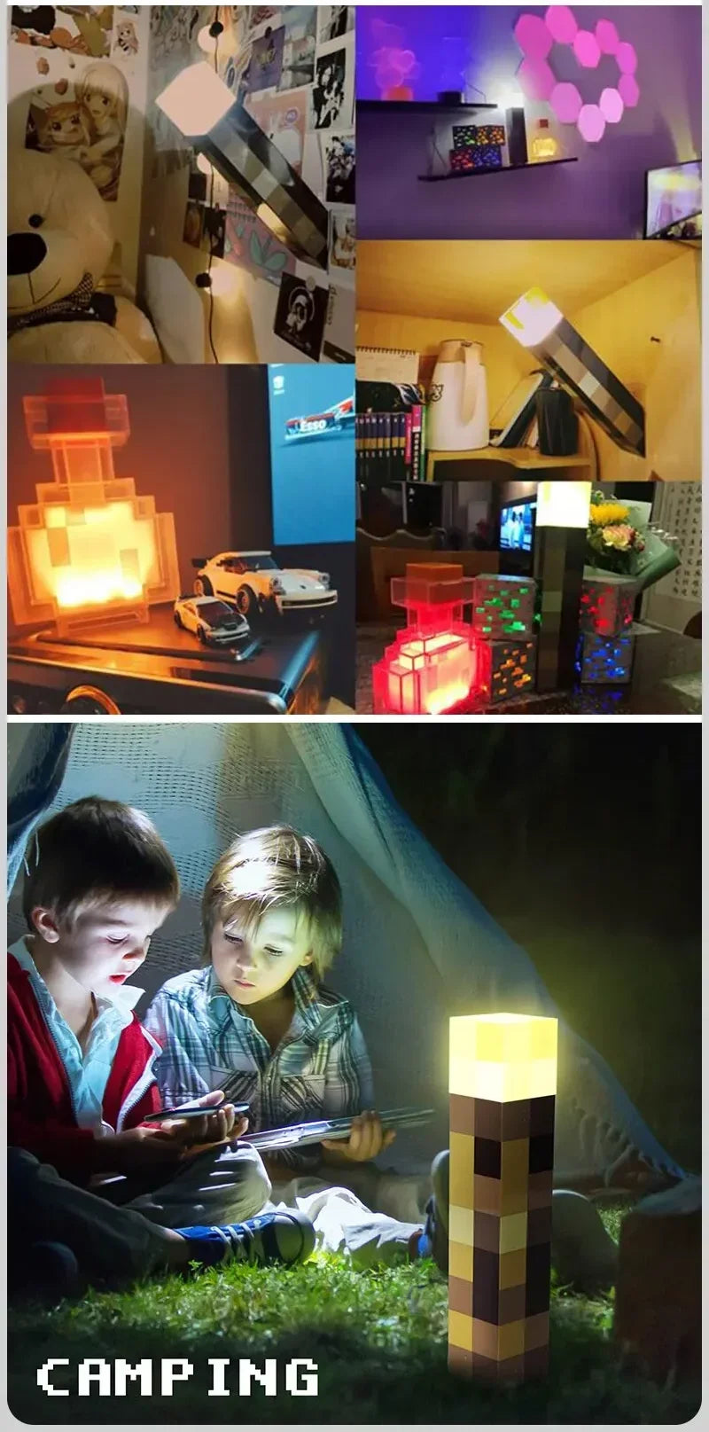 Lampe Torche LED Rechargeable USB - Veilleuse Décorative pour Enfants