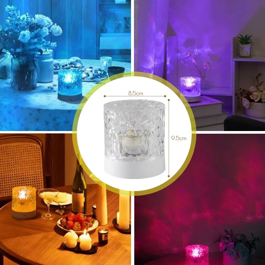 Lampe Projecteur LED Effet Vagues d'Eau - 16 Couleurs avec Télécommande