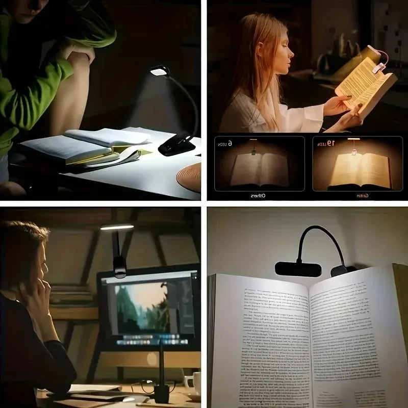 Lampe de Lecture LED à Pince Rechargeable USB
