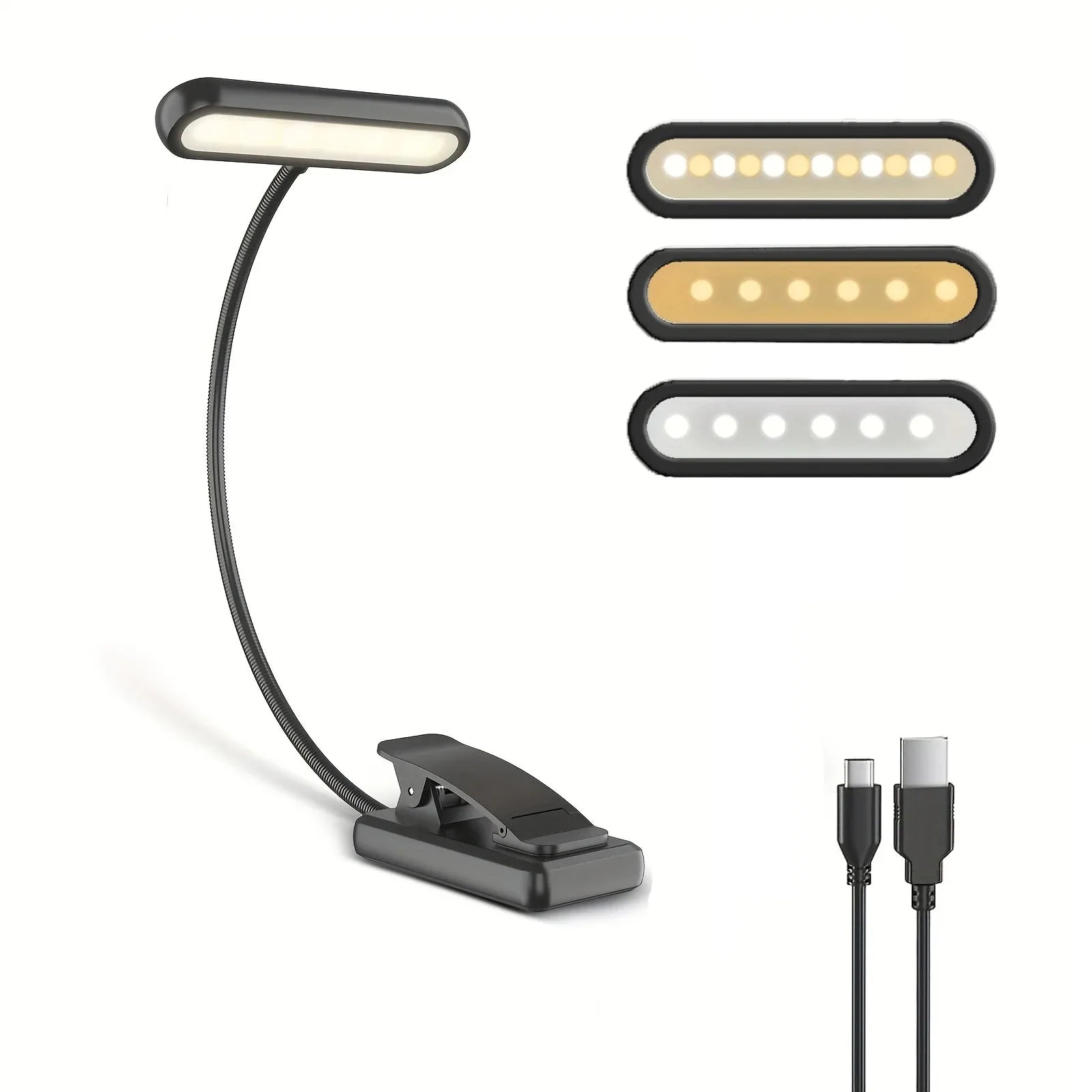 Lampe de Lecture LED à Pince Rechargeable USB